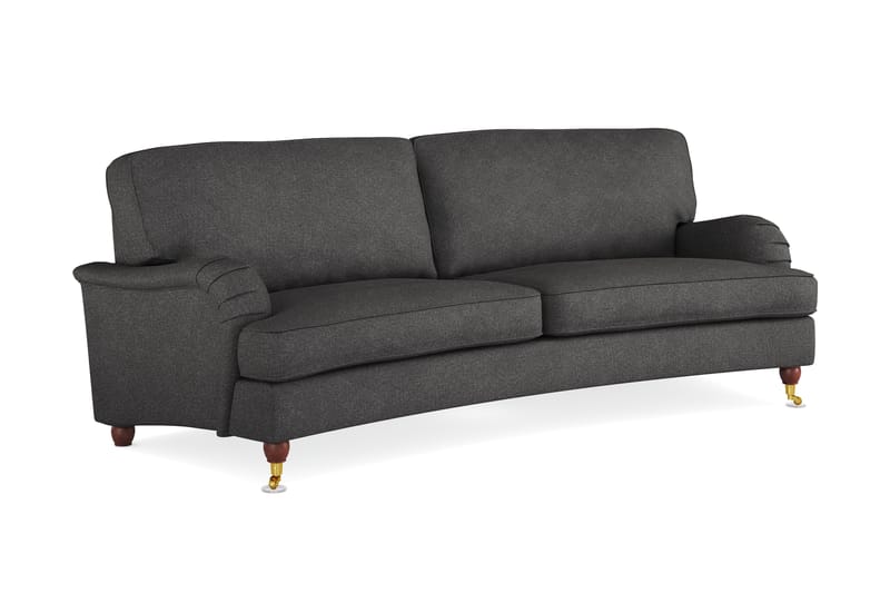 Howard Lyx 3-seters Svunget Stoffsofa - Mørk grå - Møbler - Sofaer - Howard-sofaer