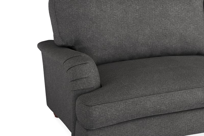 Howard Lyx 3-seters Svunget Stoffsofa - Mørk grå - Møbler - Sofaer - Howard-sofaer