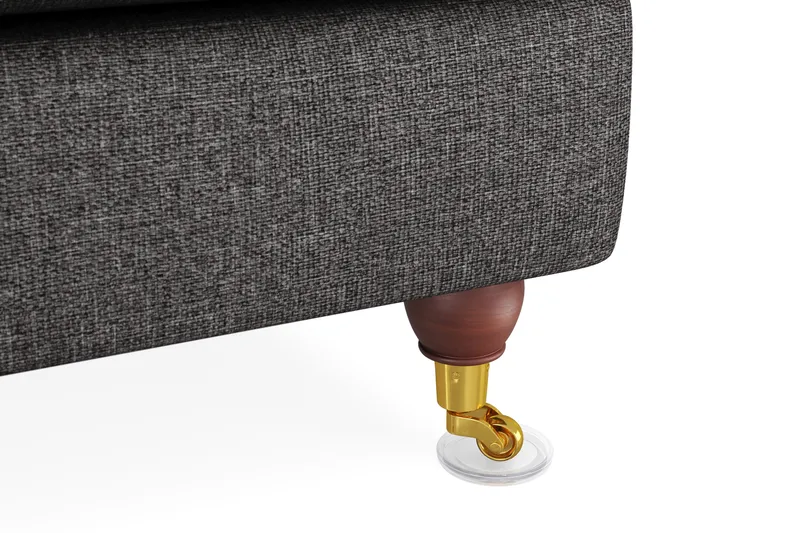 Howard Lyx 3-seters Svunget Stoffsofa - Mørk grå - Møbler - Sofaer - Howard-sofaer