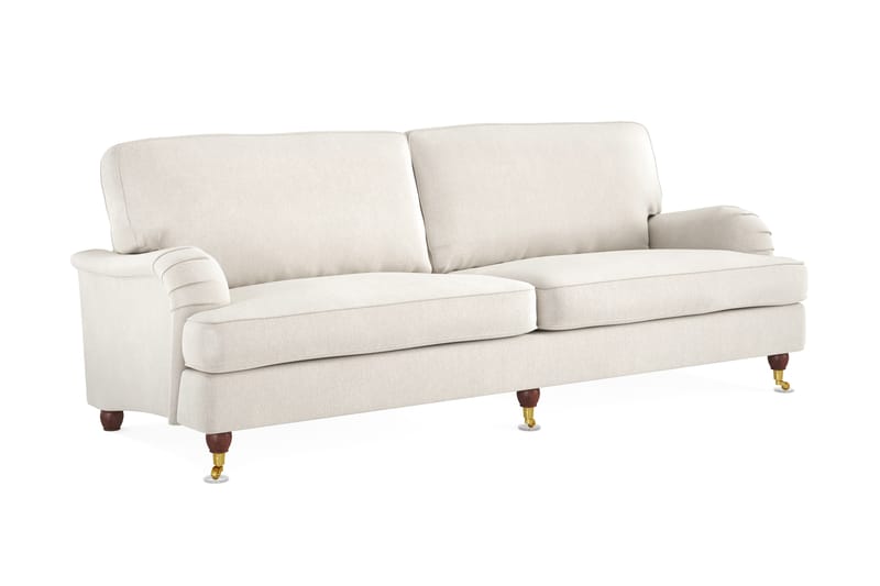 Howard Lyx 4-seters Fløyelssofa - Kremhvit - Møbler - Sofaer - Howard-sofaer