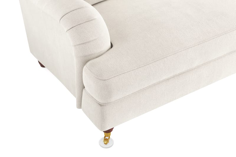 Howard Lyx 4-seters Fløyelssofa - Kremhvit - Møbler - Sofaer - Howard-sofaer