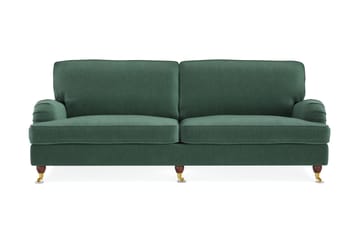 Howard Lyx 4-seters Fløyelssofa - Mørk grønn - Møbler - Sofaer - Howard-sofaer