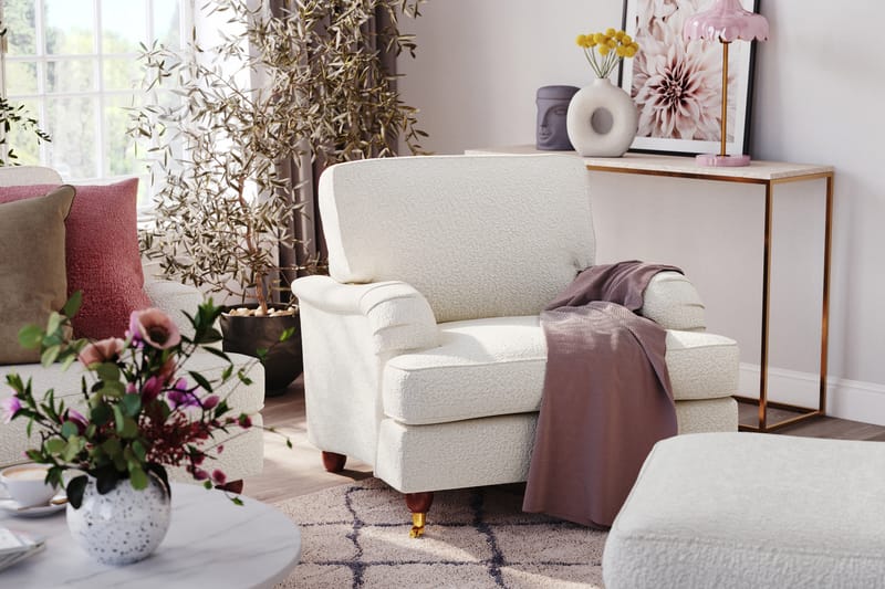 Howard Lyx 4-seters Sofa i Bouclé - Hvit - Møbler - Sofaer - Howard-sofaer
