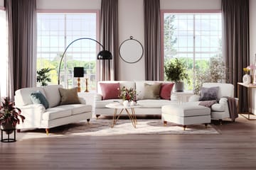 Howard Lyx 4-seters Stoffsofa - Hvit - Møbler - Sofaer - Howard-sofaer