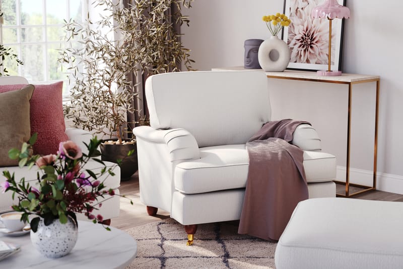 Howard Lyx 4-seters Stoffsofa - Hvit - Møbler - Sofaer - Howard-sofaer