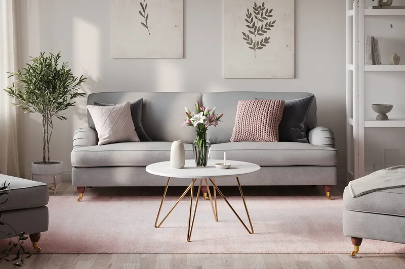 Howard Lyx 4-seters Stoffsofa - Lys grå - Møbler - Sofaer - Howard-sofaer