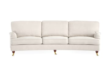 Howard Lyx 4-seters Svunget Fløyelssofa - Kremhvit - Møbler - Sofaer - Howard-sofaer
