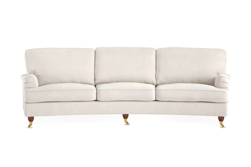 Howard Lyx 4-seters Svunget Fløyelssofa - Kremhvit - Møbler - Sofaer - Howard-sofaer