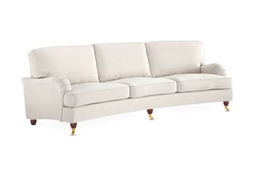 Howard Lyx 4-seters Svunget Fløyelssofa - Kremhvit - Møbler - Sofaer - Howard-sofaer