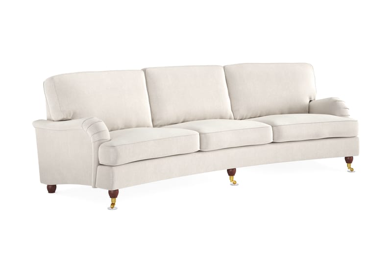 Howard Lyx 4-seters Svunget Fløyelssofa - Kremhvit - Møbler - Sofaer - Howard-sofaer