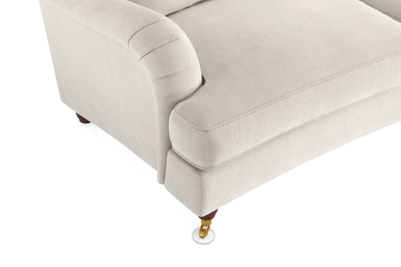Howard Lyx 4-seters Svunget Fløyelssofa - Kremhvit - Møbler - Sofaer - Howard-sofaer