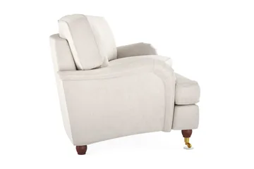 Howard Lyx 4-seters Svunget Fløyelssofa - Kremhvit - Møbler - Sofaer - Howard-sofaer