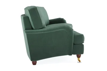 Howard Lyx 4-seters Svunget Fløyelssofa - Mørk grønn - Møbler - Sofaer - Howard-sofaer