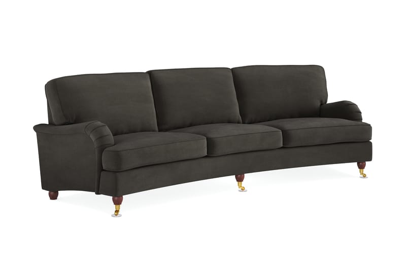 Howard Lyx 4-seters Svunget Manchestersofa - Mørk grå - Møbler - Sofaer - Howard-sofaer