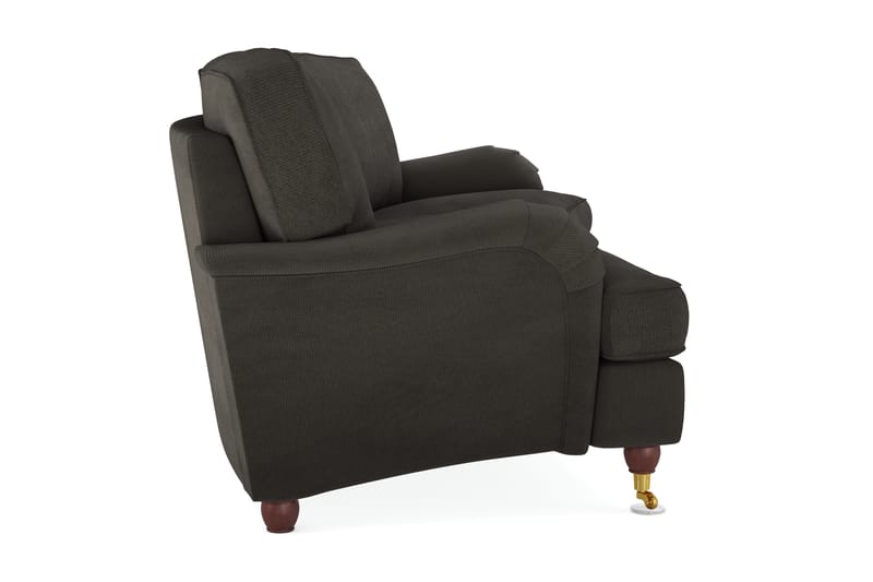 Howard Lyx 4-seters Svunget Manchestersofa - Mørk grå - Møbler - Sofaer - Howard-sofaer