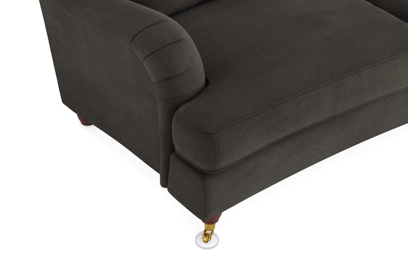 Howard Lyx 4-seters Svunget Manchestersofa - Mørk grå - Møbler - Sofaer - Howard-sofaer