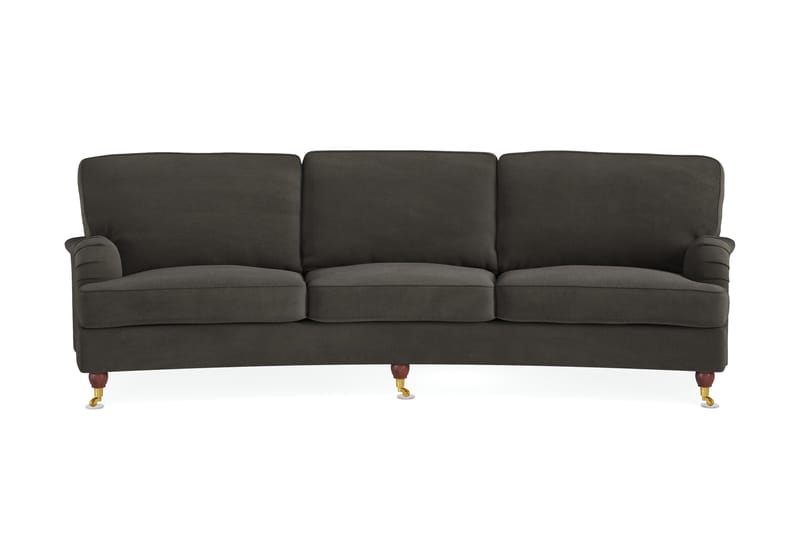 Howard Lyx 4-seters Svunget Manchestersofa - Mørk grå - Møbler - Sofaer - Howard-sofaer