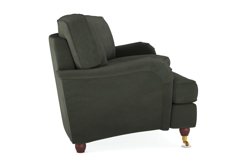Howard Lyx 4-seters Svunget Manchestersofa - Mørk grønn - Møbler - Sofaer - Howard-sofaer