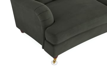Howard Lyx 4-seters Svunget Manchestersofa - Mørk grønn - Møbler - Sofaer - Howard-sofaer
