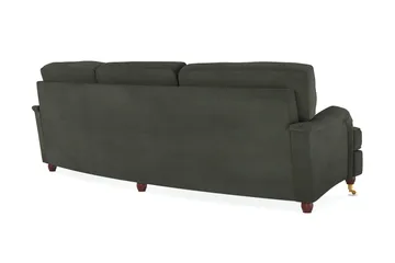 Howard Lyx 4-seters Svunget Manchestersofa - Mørk grønn - Møbler - Sofaer - Howard-sofaer