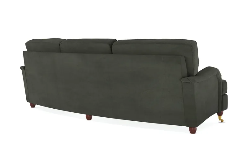 Howard Lyx 4-seters Svunget Manchestersofa - Mørk grønn - Møbler - Sofaer - Howard-sofaer