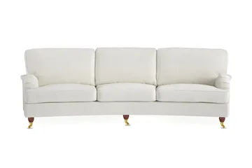 Howard Lyx 4-seters Svunget Sofa i Bouclé - Hvit - Møbler - Sofaer - Howard-sofaer