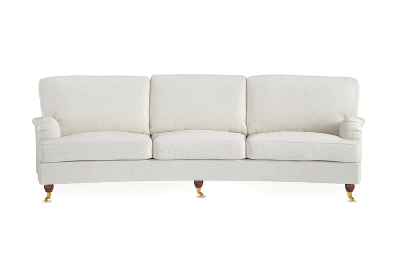 Howard Lyx 4-seters Svunget Sofa i Bouclé - Hvit - Møbler - Sofaer - Howard-sofaer