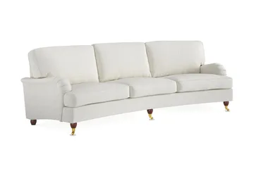 Howard Lyx 4-seters Svunget Sofa i Bouclé - Hvit - Møbler - Sofaer - Howard-sofaer