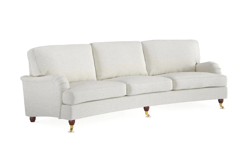 Howard Lyx 4-seters Svunget Sofa i Bouclé - Hvit - Møbler - Sofaer - Howard-sofaer
