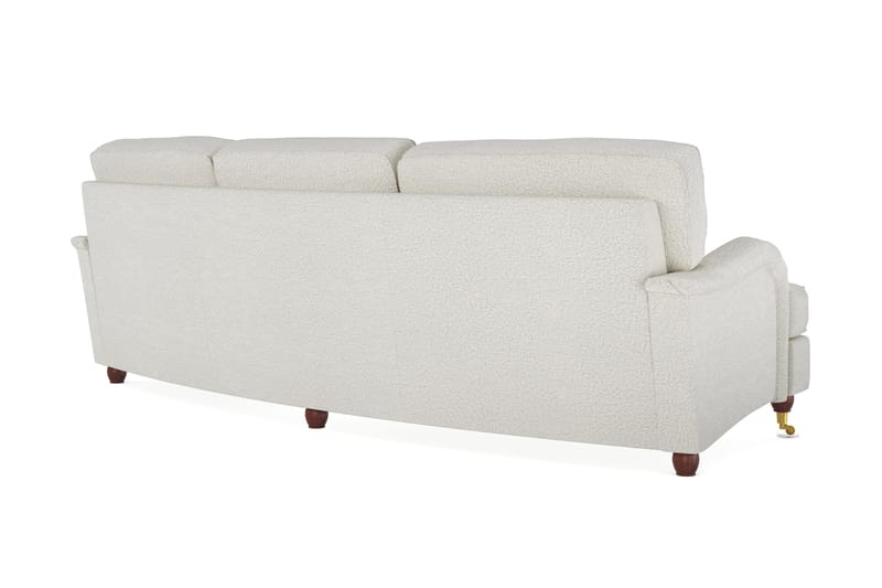 Howard Lyx 4-seters Svunget Sofa i Bouclé - Hvit - Møbler - Sofaer - Howard-sofaer