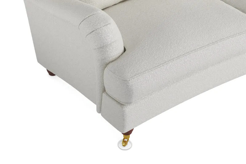 Howard Lyx 4-seters Svunget Sofa i Bouclé - Hvit - Møbler - Sofaer - Howard-sofaer