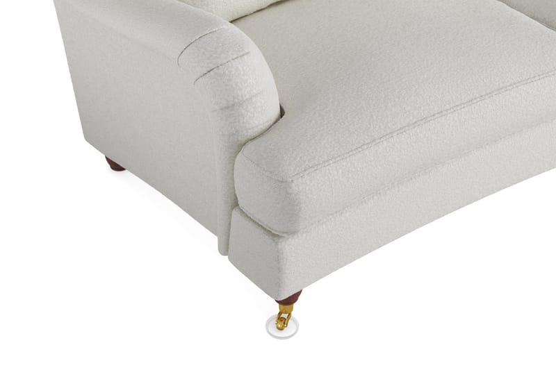Howard Lyx 4-seters Svunget Sofa i Bouclé - Hvit - Møbler - Sofaer - Howard-sofaer