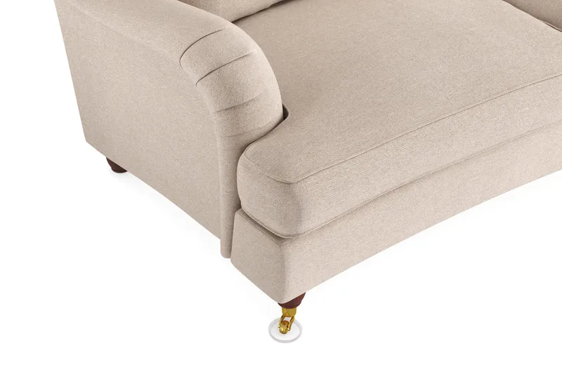 Howard Lyx 4-seters Svunget Stoffsofa - Beige - Møbler - Sofaer - Howard-sofaer