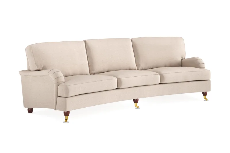 Howard Lyx 4-seters Svunget Stoffsofa - Beige - Møbler - Sofaer - Howard-sofaer