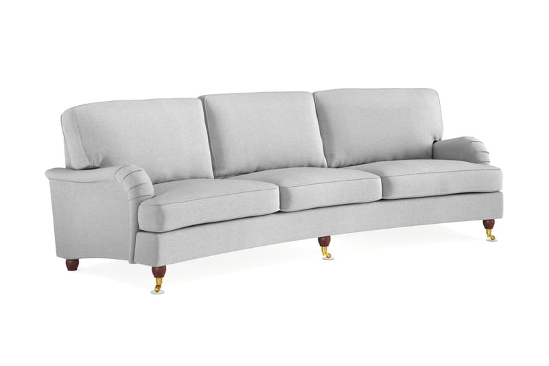 Howard Lyx 4-seters Svunget Stoffsofa - Lys grå - Møbler - Sofaer - Howard-sofaer
