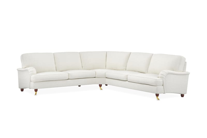 Howard Lyx 6-seters Høyrevendt L-formet Hjørnesofa i Bouclé - Hvit - Møbler - Sofaer - Howard-sofaer