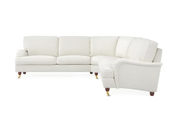 Howard Lyx 6-seters Høyrevendt L-formet Hjørnesofa i Bouclé - Hvit - Møbler - Sofaer - Howard-sofaer