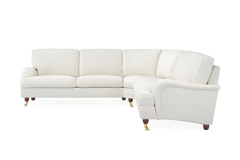 Howard Lyx 6-seters Høyrevendt L-formet Hjørnesofa i Bouclé - Hvit - Møbler - Sofaer - Howard-sofaer