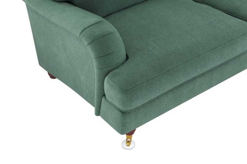 Howard Lyx 6-seters Høyrevendt L-formet Hjørnesofa i Fløyel - Mørk grønn - Møbler - Sofaer - Howard-sofaer
