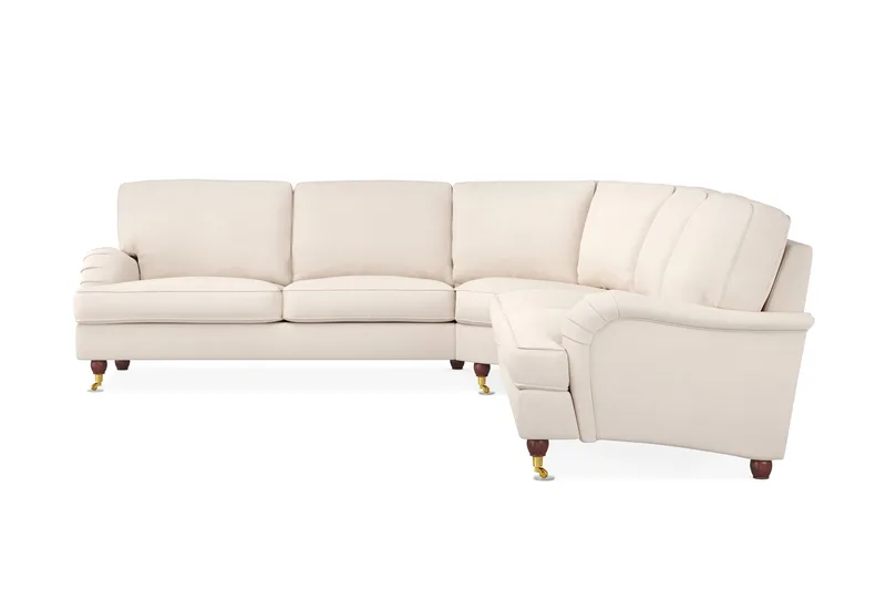 Howard Lyx 6-seters Høyrevendt L-formet Hjørnesofa i Manchester - Beige - Møbler - Sofaer - Howard-sofaer