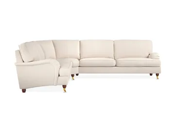 Howard Lyx 6-seters Høyrevendt L-formet Hjørnesofa i Manchester - Beige - Møbler - Sofaer - Howard-sofaer