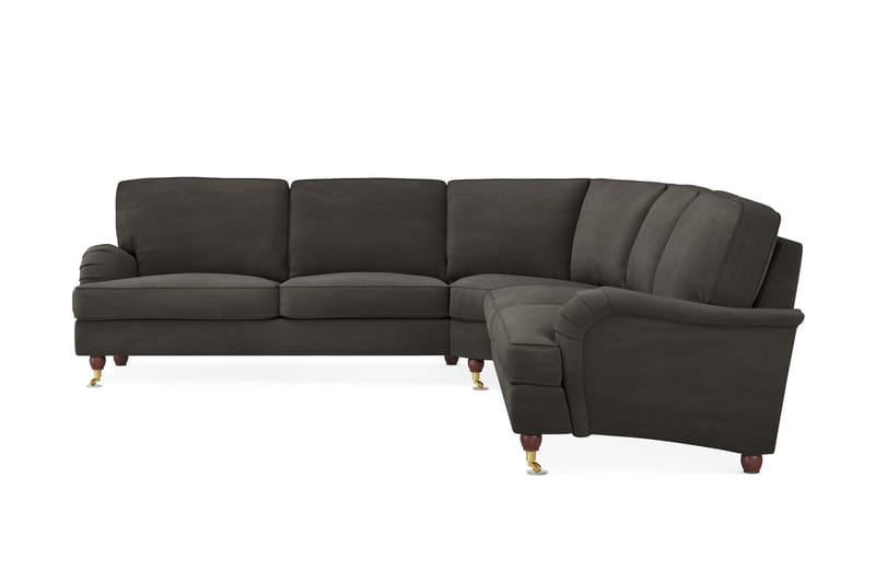 Howard Lyx 6-seters Høyrevendt L-formet Hjørnesofa i Manchester - Mørk grå - Møbler - Sofaer - Howard-sofaer