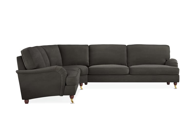 Howard Lyx 6-seters Høyrevendt L-formet Hjørnesofa i Manchester - Mørk grå - Møbler - Sofaer - Howard-sofaer