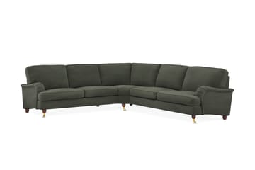 Howard Lyx 6-seters Høyrevendt L-formet Hjørnesofa i Manchester - Mørk grønn - Møbler - Sofaer - Howard-sofaer