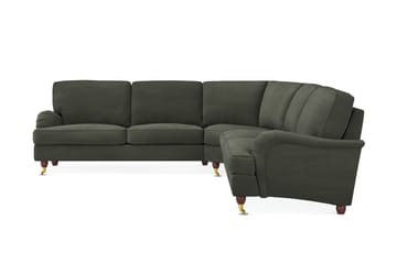 Howard Lyx 6-seters Høyrevendt L-formet Hjørnesofa i Manchester - Mørk grønn - Møbler - Sofaer - Howard-sofaer