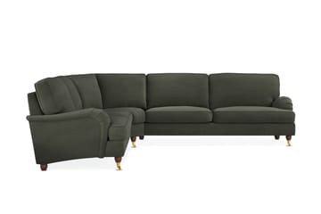 Howard Lyx 6-seters Høyrevendt L-formet Hjørnesofa i Manchester - Mørk grønn - Møbler - Sofaer - Howard-sofaer