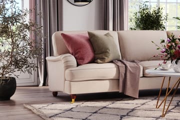 Howard Lyx 6-seters Høyrevendt L-formet Hjørnesofa i Stoff - Beige - Møbler - Sofaer - Howard-sofaer