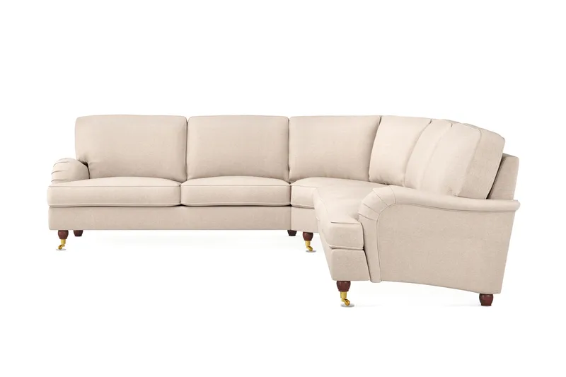 Howard Lyx 6-seters Høyrevendt L-formet Hjørnesofa i Stoff - Beige - Møbler - Sofaer - Howard-sofaer