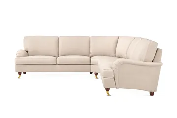 Howard Lyx 6-seters Høyrevendt L-formet Hjørnesofa i Stoff - Beige - Møbler - Sofaer - Howard-sofaer