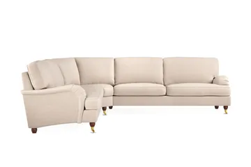 Howard Lyx 6-seters Høyrevendt L-formet Hjørnesofa i Stoff - Beige - Møbler - Sofaer - Howard-sofaer